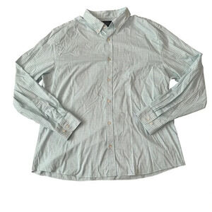 Charles Tyrwhitt Slim Fit Long Sleeve Button Down in Blue Plaid Design. Size XXL